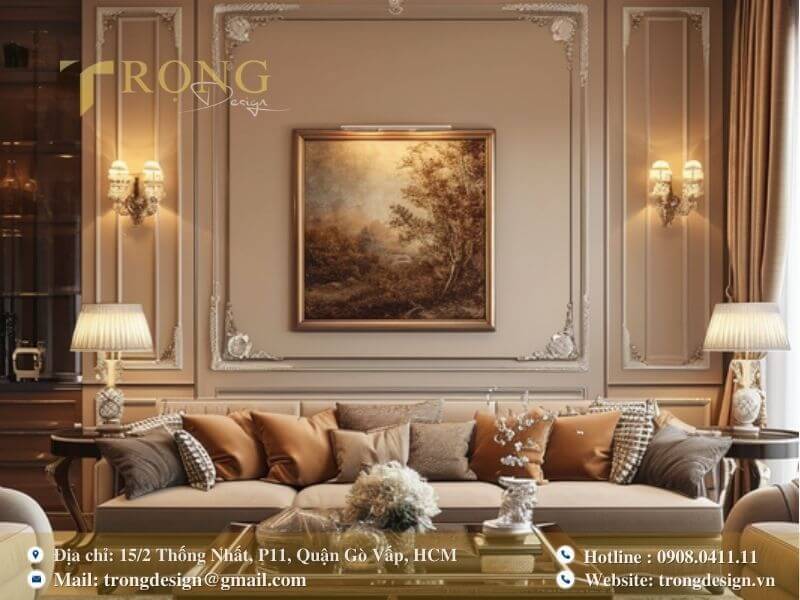 Sự kết hợp hoàn hảo giữa nét cổ điển và sự ấm áp của không gian sống hiện đại.
