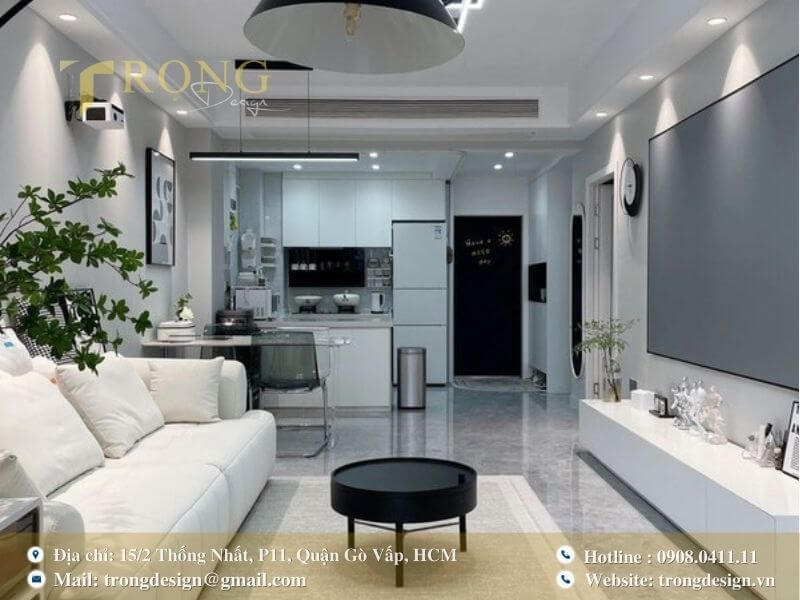 Không gian sống hiện đại và tinh tế với tông màu trung tính.