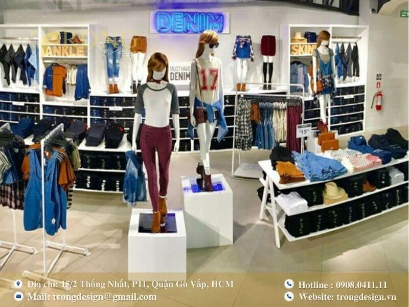 Cửa hàng chuyên đồ denim, phong cách trẻ trung và cá tính.