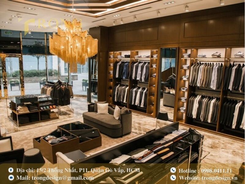 Không gian mua sắm xa hoa, đẳng cấp với thiết kế nội thất ấn tượng.