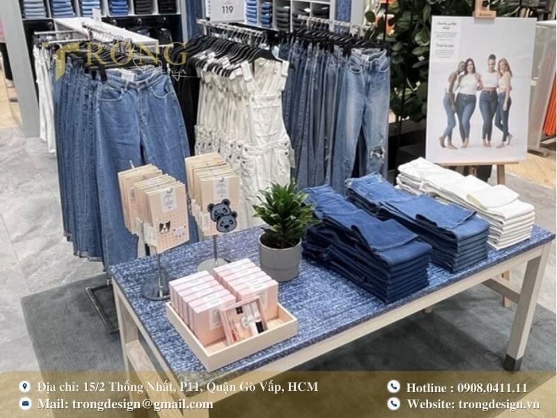 Năng động và trẻ trung, tập trung vào các sản phẩm denim.